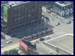 Views from CN Tower 50 - Tram passing on the street